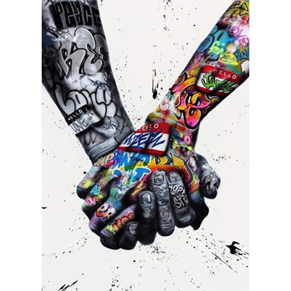 #30x40cm Aikuisten ja Lasten 5D DIY Timanttimaalaussetti - Graffiti Pal#