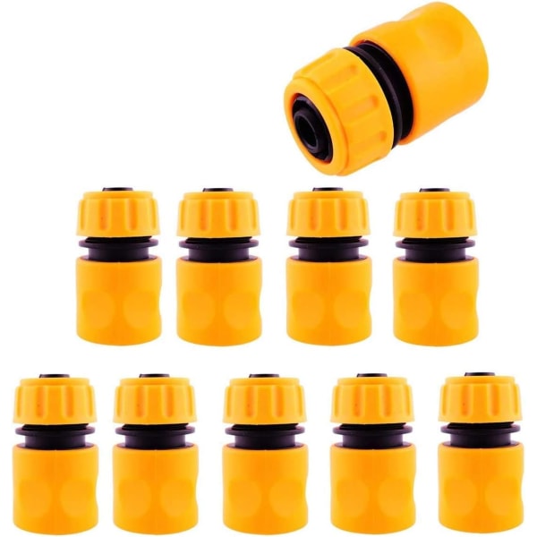10 Pak 1/2\" Slange Hurtigkoblinger - Til Forbindelse af Slanger, Have