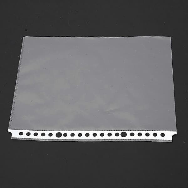 Pakke med 200 A5 klare hullplastlommer - Plastmapper
