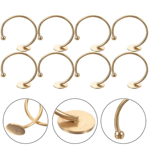 10 stk. Ringemner for smykkelaging Justerbare ringbaser Ringemner Smykkefunn DIY-utstyr