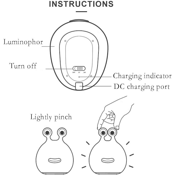 /#/Yöpöytävalot lapsille USB-ladattavat lamput, ABS+PC B/#/