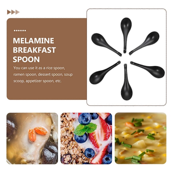 6 stk. Melamin Suppeskeer Restaurant Service Madskeer Ramen Skeer