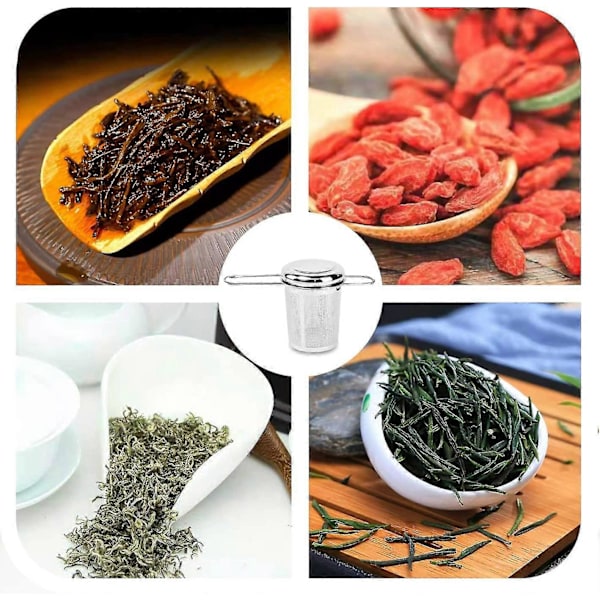 Pakke med 2 te-infusere, løs te-infuser, premium 304 rustfrit stål tefilter
