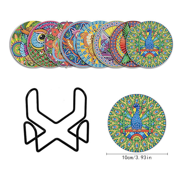 #8-pak Bohemian Diamondmaltede Underlag#