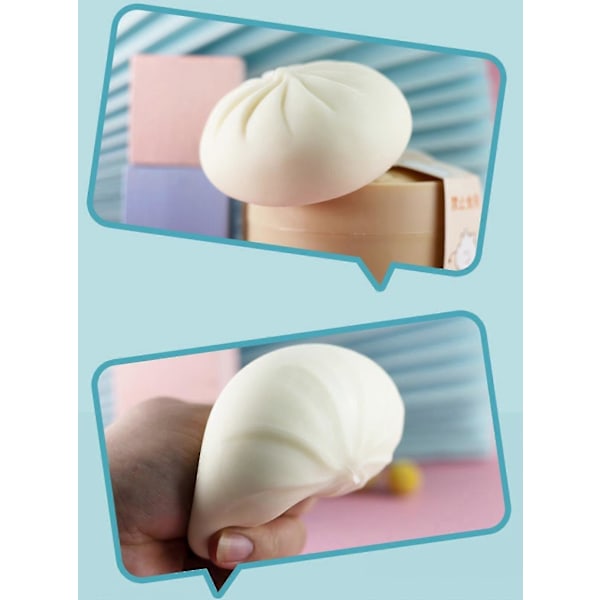 Dumpling Squishy Fidget Leke, Dumpling Stressball Dampet Fylt Bolle Klemming Stress Relief Leke, Deigballer Squishy Dumpling