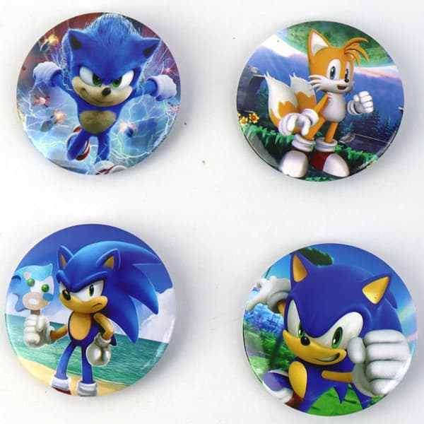 12 kpl Sonic-merkkiä, pyöreät merkit