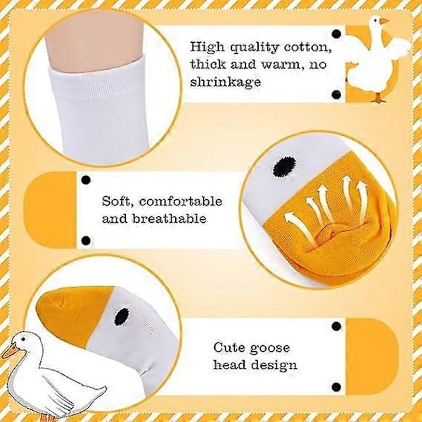Unisex gåsesokker, morsomme nyhetssokk dukkegaver, egnet for damer menn gutter jenter maskeradefest 6 stk