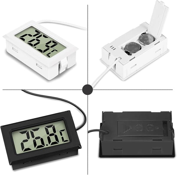 *Mini digitalt LCD-termometer med temperaturføler S*
