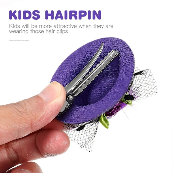 12 stk. Mini Hat Hårklemmer Piger Hårspænder Fest Dans Børn Hårtilbehør (Tilfældig Farve)