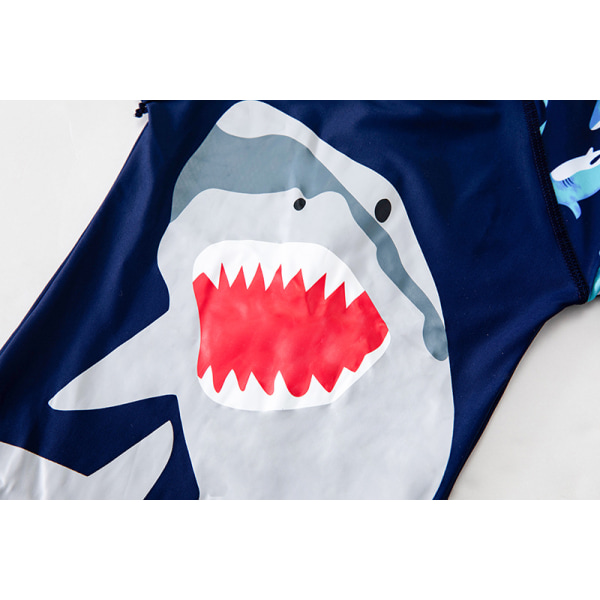 Snabbtorkande 1-delad baddräkt för barn med cap (Shark H
