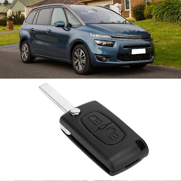 2 Knapper Bilnøkkel Fob Etui Nøkkel Shell Deksel Erstatning Passer for Citroen
