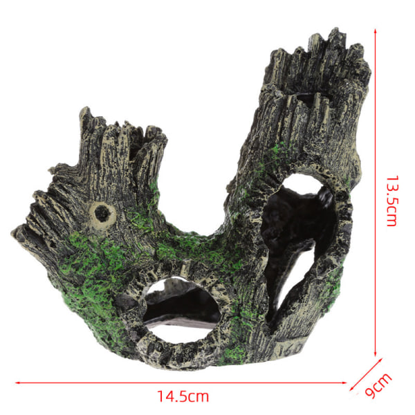 #Akvarietrunke 1 stykke for akvariumsdekorasjon for å skjule reker og fisk Steinslandskap Hule Tre Akvariumsdekorasjon#