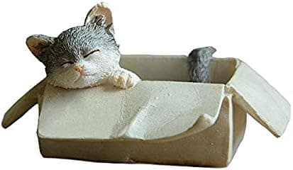 /#/Miniature Kat Figur til Fehave - Vildkat i Kasse/#/