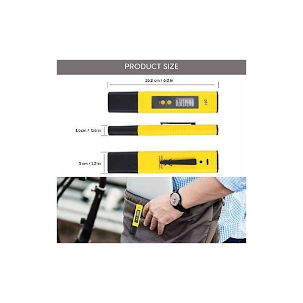 #Digital pH-mätare, Bärbar Digital pH-testare 0.01pH Upplösning#