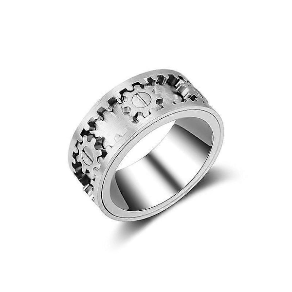 Roterende Gear Ring Rustfrit Stål Maskineri Vind Designer Dekompressionsring 7