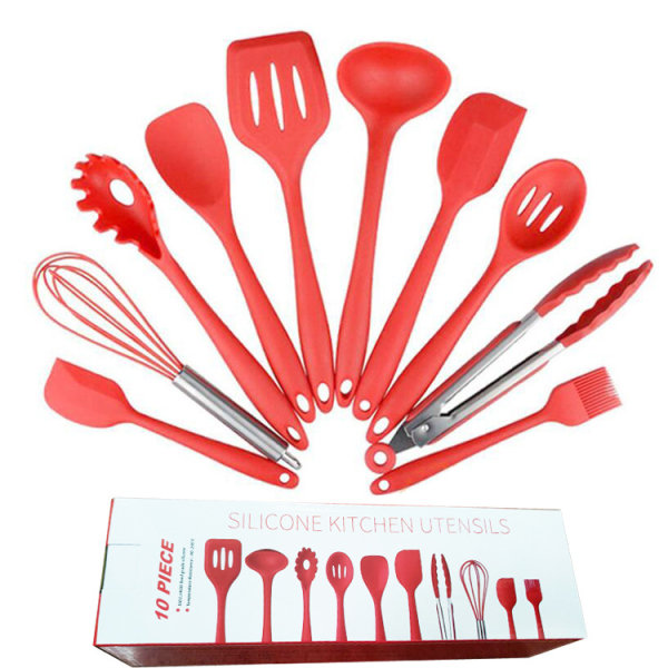 /#/Kitchen spatula 10-piece silicone cookware/#/