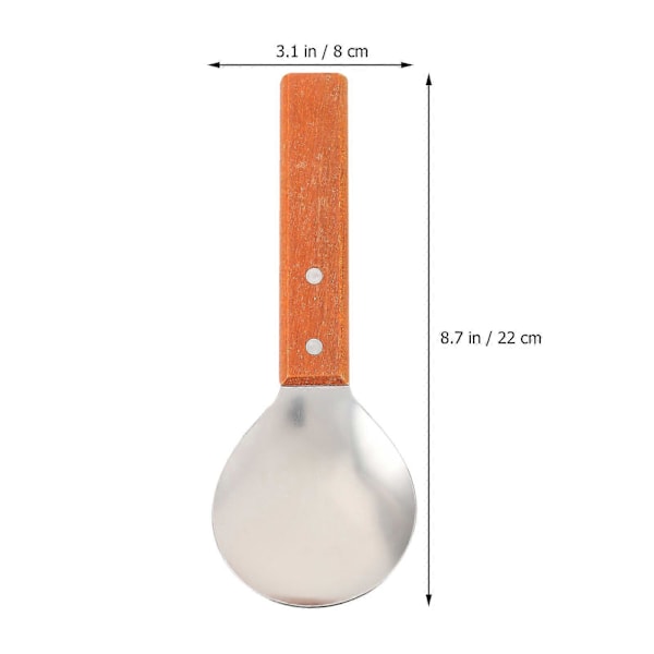 2 st Rissskedar i Rostfritt Stål Non-stick Rissskedar Matlagningsredskap