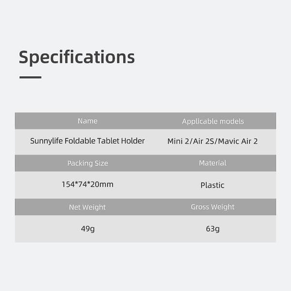 DJI Mavic Air 2S Mini 2 Tabletin Pidike
