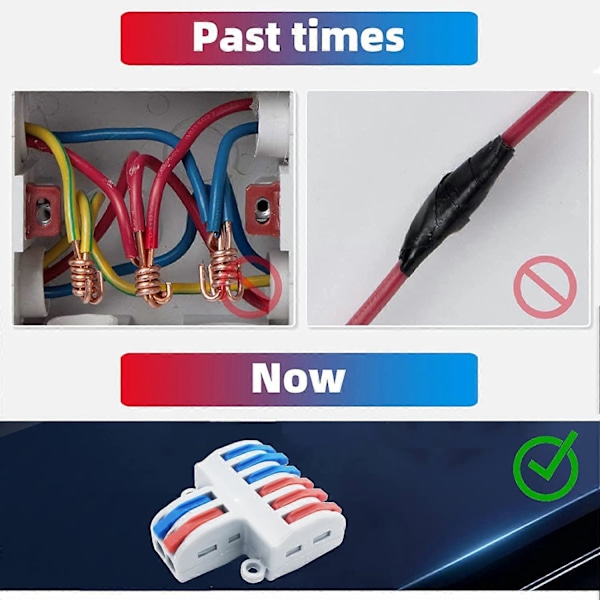 Elektrisk Konnektor, SPL-62 Terminalblokke, Kompakt Ledningskonnektor, Samlemuffe Konnektorer (7 stk, 2 ind 6 ud)