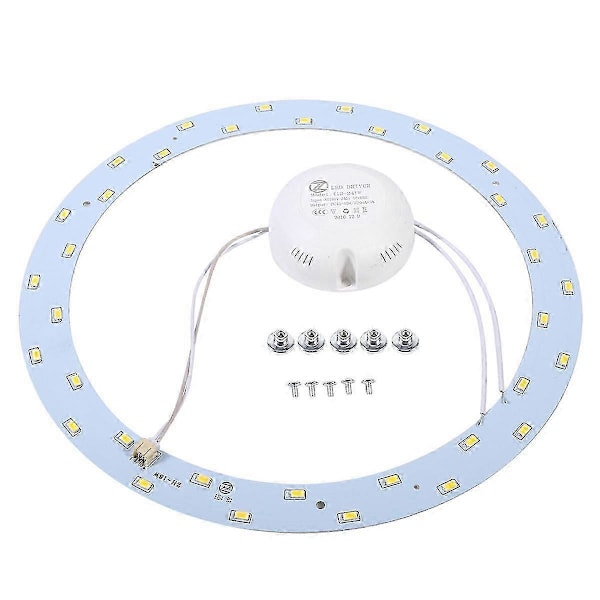 18W 220V 5730 SMD Sirkellys LED Panel Rund Taklampe Brett Pære Erstatning Varm Hvit
