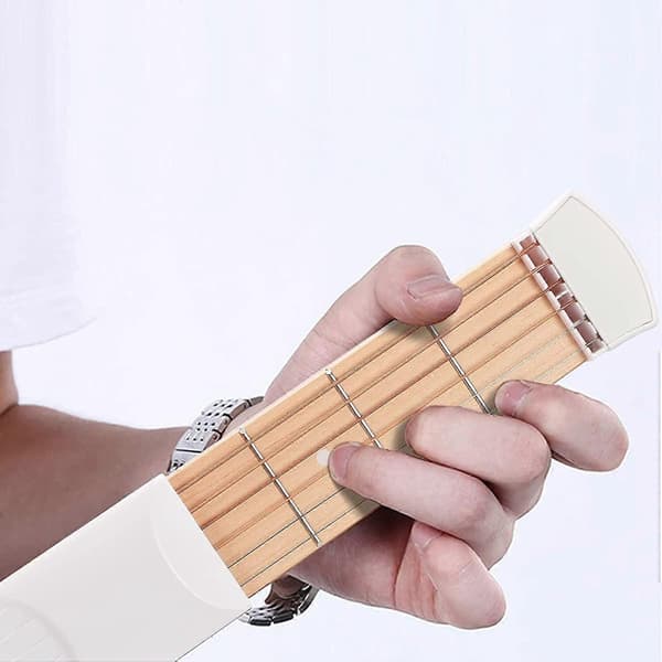 Fickgitarr Övningshals, Gitarrtränare 6 Band Bärbart Gitarrackord Övningsverktyg för Nybörjare