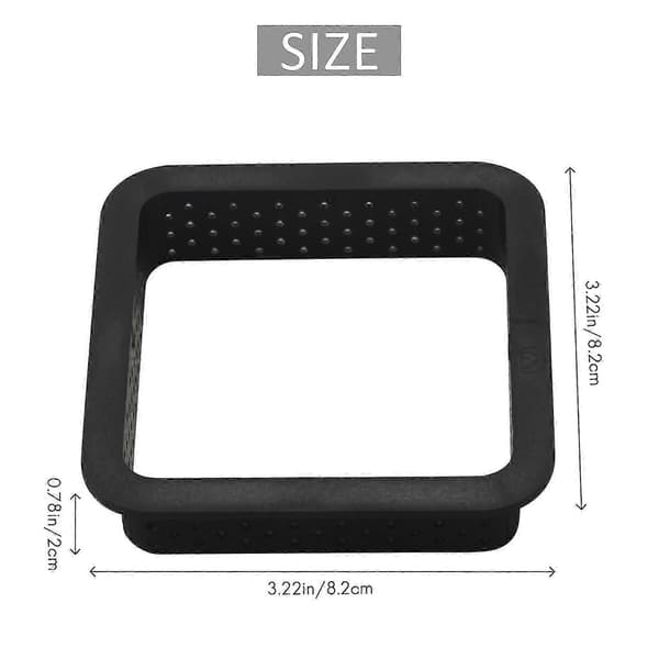 10 Stykker Firkantede Terte Ringer Varmebestandig Perforert Kake Mousse Ring Non Stick Bakeutstyr Terte Mini