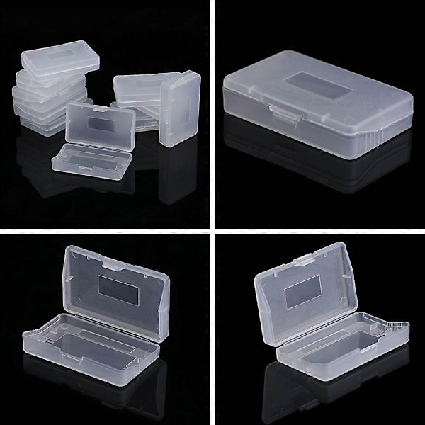 10 st Transparent Dammskydd Kassett Spel Fodral Box för Nintendo Game Boy Advance, 6.2*3.8*1.1cm