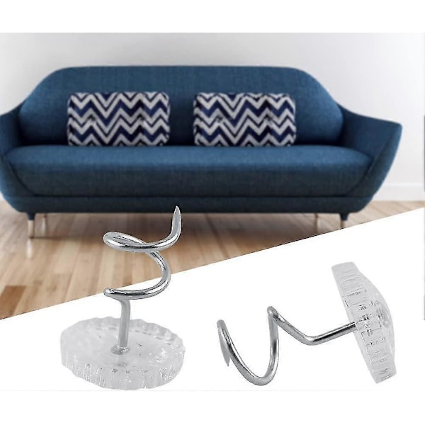 30 stk. DIY møbeltrekk-twistpinner. Twistpinner med klare hoder for møbeltrekk, trekk og senger