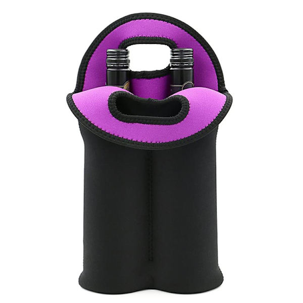 #Isoleret Flaskepose Flaskeholder til 2 Flasker Vin Bærbar Vandflaskepose til Vin og Champagne#
