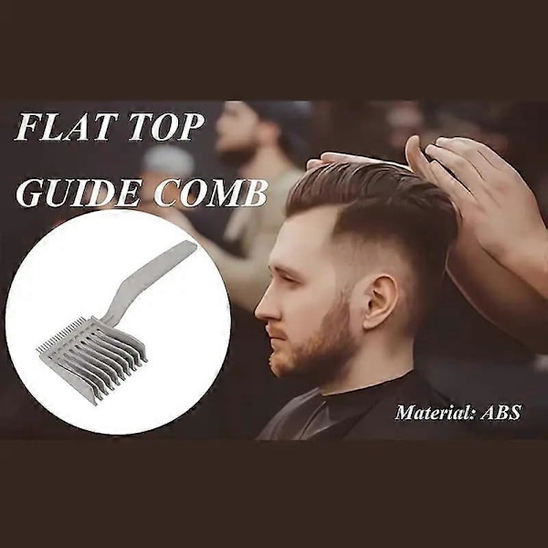 Herr Fade Kam Verktyg, Fade Hårkam, Böjd Positionerings Platt Topp Hårkam Håraccessoarer, 2 stycken