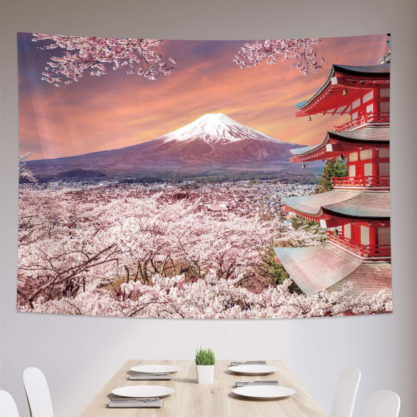 Japansk gobeläng bakgrund Fuji asiatisk berg foto banner