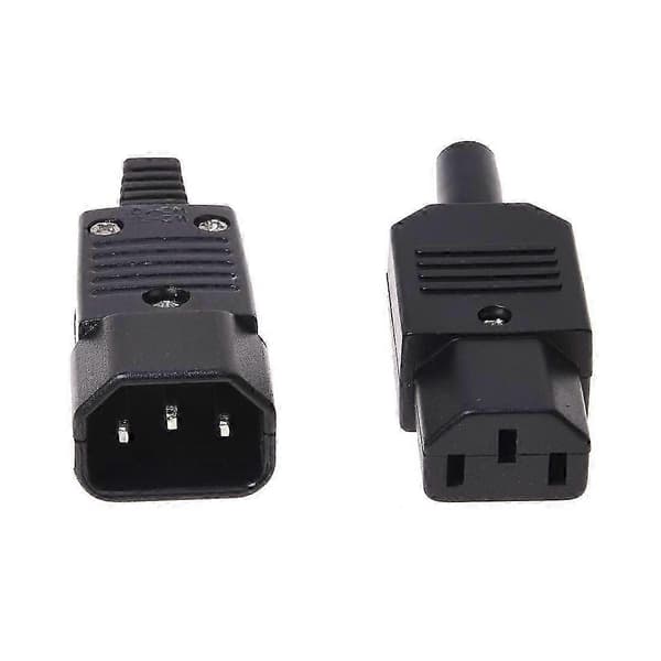 250V 10A Strømstik IEC 320 C14 Stik til C13 Fatning