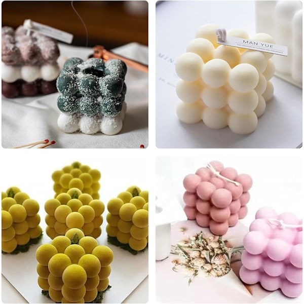 *Silikone stearinlysform, 3D stearinlysform, silikone terningform, DIY dåse*