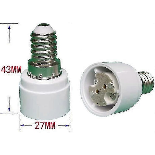 Set med 4 E14 till G4 Mr16 Gu5.3 Gu4 Basadapter för LED eller Halogenlampa
