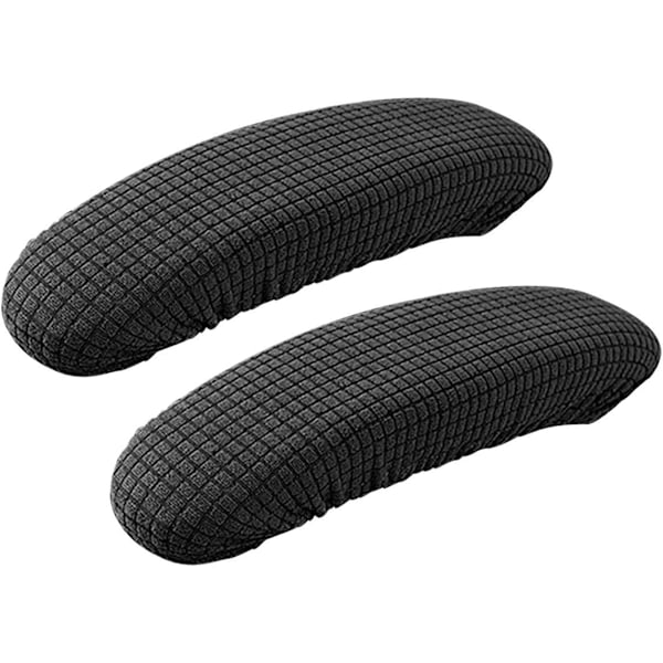 #Svarta kontorsroterande stolsarmstödsskydd, 1 par elastiska stolsarmstöd #