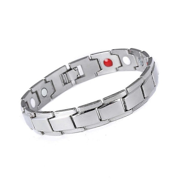 Terapi Herre Sundt Armbånd Med 4 Element Magneter Titanium Stål Armbånd