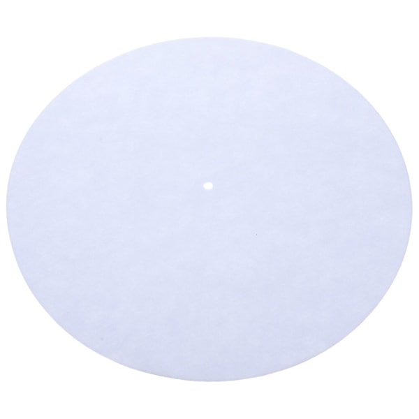 Platespiller Matte Antistatisk Platespillermatte Antivibrasjons Ullmatte (Hvit)