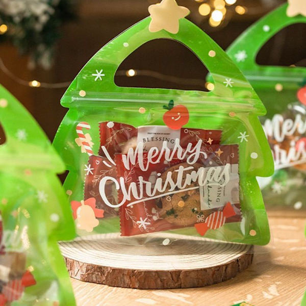 #4 stk. Julekonfekt Cookies Snacks Forseglede poser, 18,5x7x21cm#