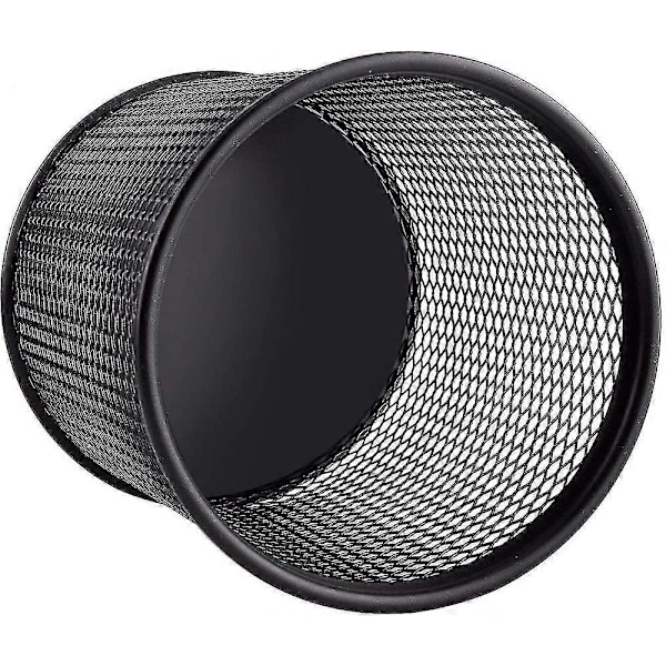 Penholder Mesh Blyantholder Til Skrivebord Kontor Pen Organizer 4 stk. Sort