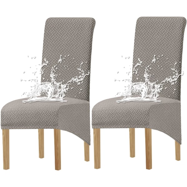Stora Stretch Jacquard Matstolsöverdrag (2 stycken)
