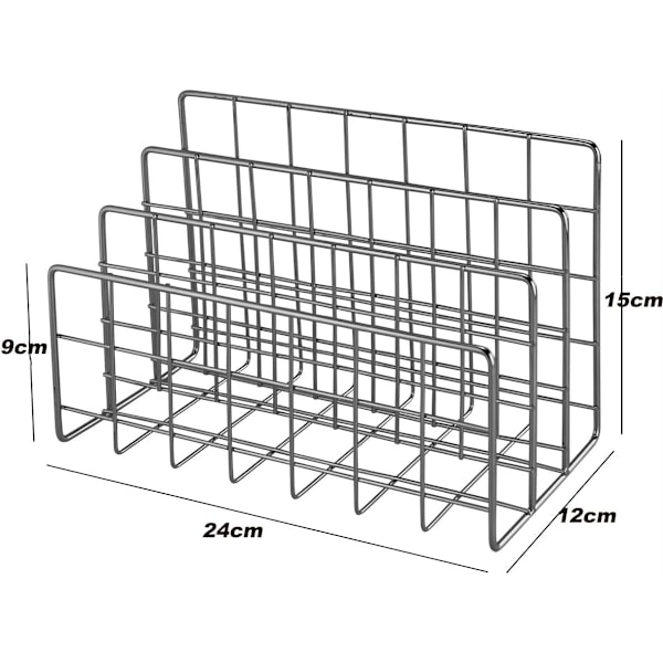 /#/Metall Schreibtisch-Organizer mit 3 Fächern, Metallregal Kann/#/