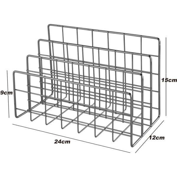 /#/Metallbokstavpapirlagringsholder med 3 rom, metallbok/#/