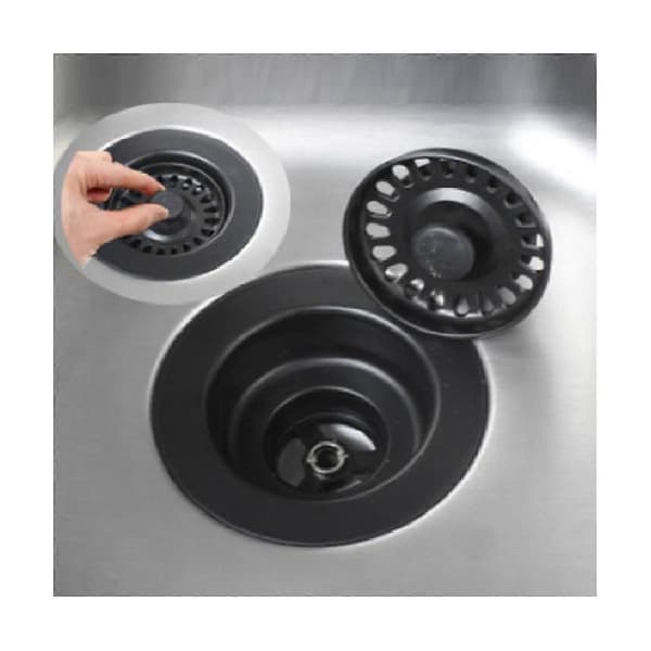 Diskho Avloppsenhet med Silkorg Avloppspropp Diameter 114mm för Köks Quartz Sten Diskho