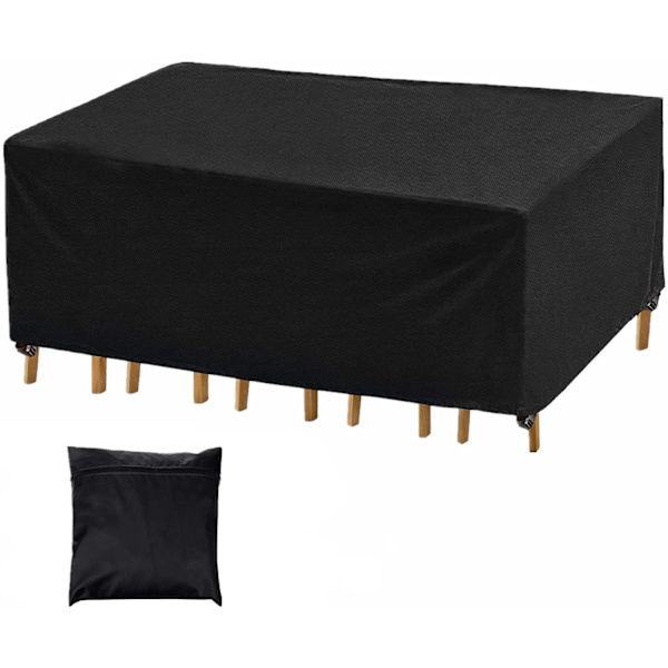 /#/123*123*74cm, Sort Havebord Betræk - Vandtæt Udendørs Spisning/#/