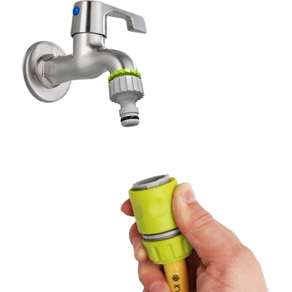 4 STK. Havehane Konnektor Tap Fitting, Slangekonnektor Sæt til Havevanding