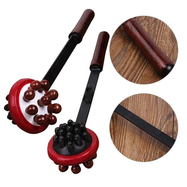 #2 stk Tremassehammer Rygghode Bankemassasje Stick#