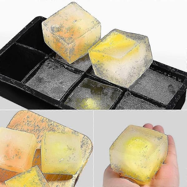 2-pack Silikon Isbitsformar 8 Fyrkantiga Isbitar Per Form Perfekt För Whiskey, Cocktails, Soppor