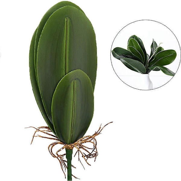 Konstgjorda blad Falska blad Phalaenopsis Simuleringsblad Bröllopsfest Heminredning