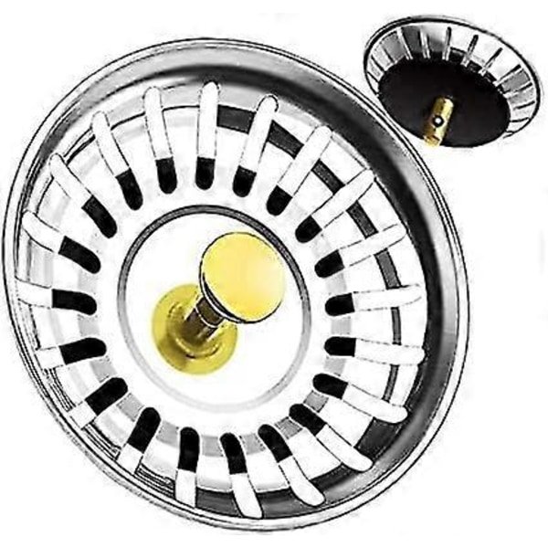 80mm Premium-keittiön viemäritulppa, päivitetty ruostumattomasta teräksestä valmistettu yleismallin viemäritulppa, viemäritulppa Ison-Britannian keittiön pesualtaisiin, 3 kpl