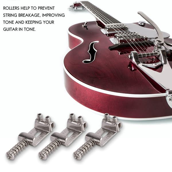 Gitar Stallar Roller Tremolo för Strat Tele Elgitarr Tillbehör Silver